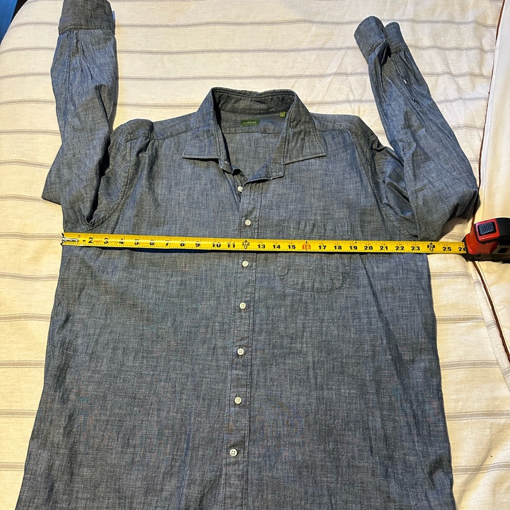 Sid Mashburn button down shirt XL Blue Chambray